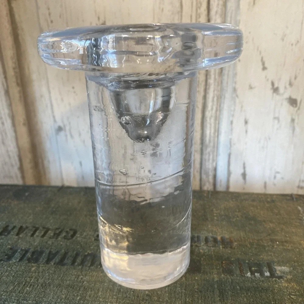 VTG Kosta Boda Heavy Glass Candle Stick Candleholder Kjell‎ Engman 5